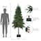 7ft. Pre-Lit Alpine Artificial Christmas Tree, Multicolor Lights